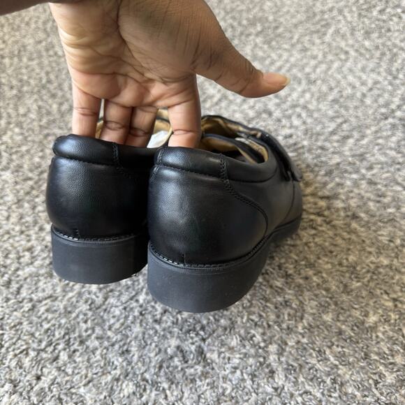 Hitchcock Men Black Moc Monk Strap Comfort Walking Shoes Loafers 9.5 6E Leather - Picture 6 of 13